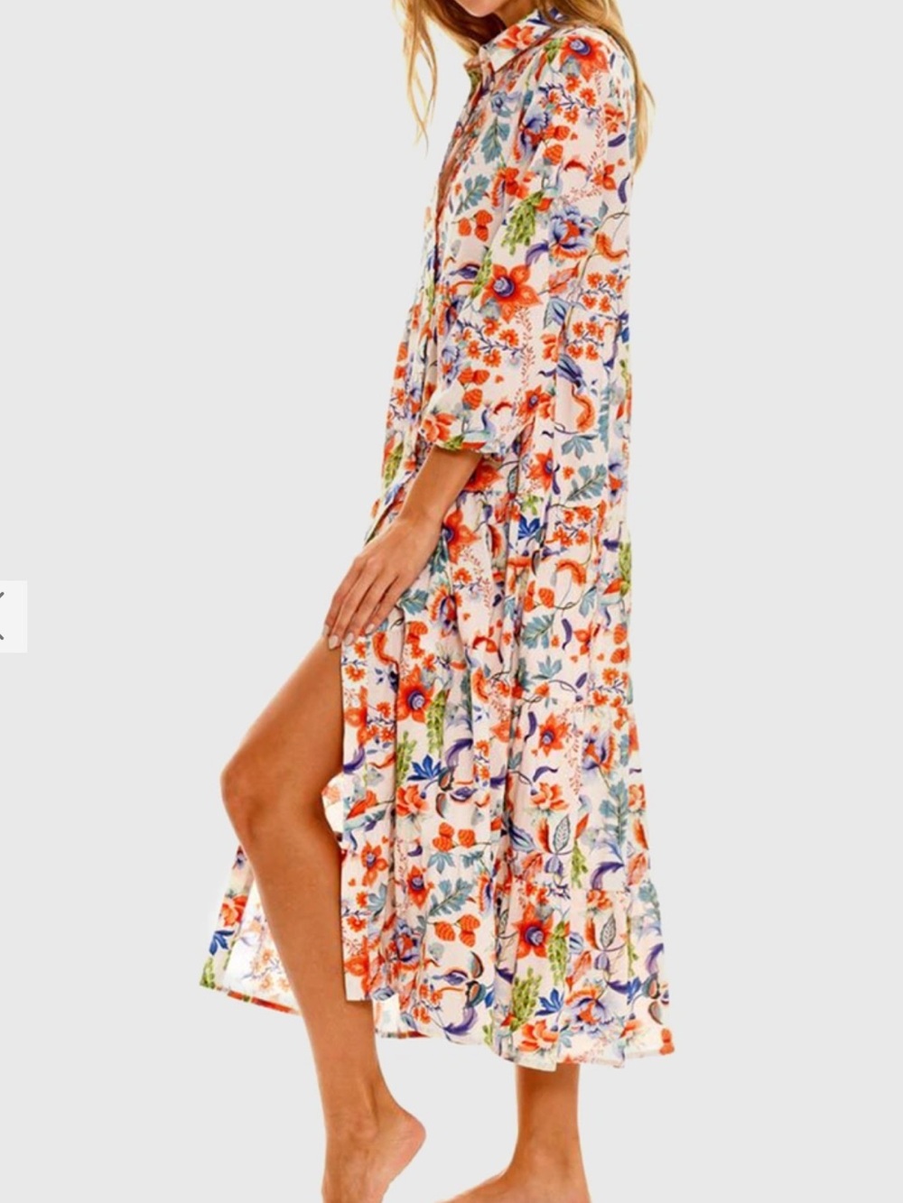 The Lazy Poet Kaia Ravello cotton midi maxi  dress size M